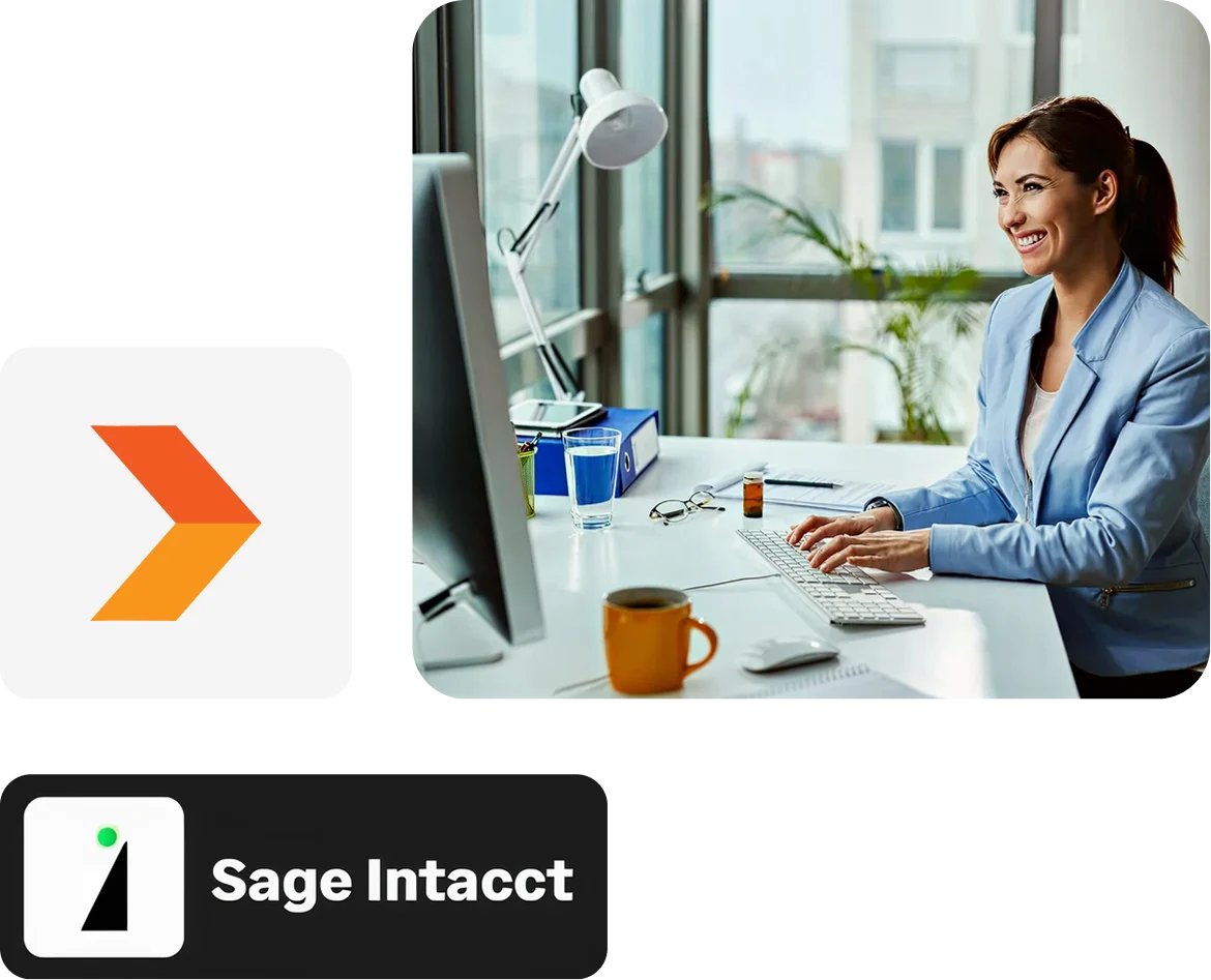 A business professional using Forwardly’s Zoho Books integration to streamline accounts payable and receivable processes